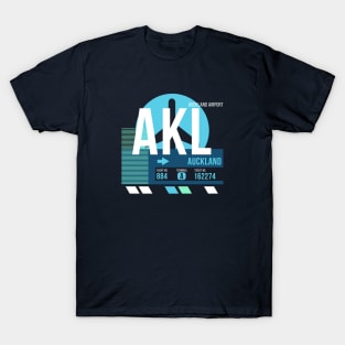 Auckland (AKL) Airport // Sunset Baggage Tag T-Shirt